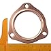 BYOBYO 2 Pcs 2.5 Inch Header Collector Gaskets, Copper Exhaust Gaskets Gasket Replacement Car Assessories Parts for SBC, for BBC 302 350 454
