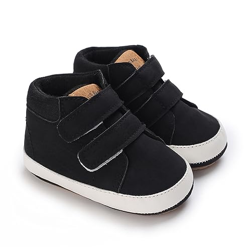 Image of E-FAK Baby Shoes Boys Girls Infant Sneakers Non-Slip Rubber Sole Toddler Crib First Walker Shoes