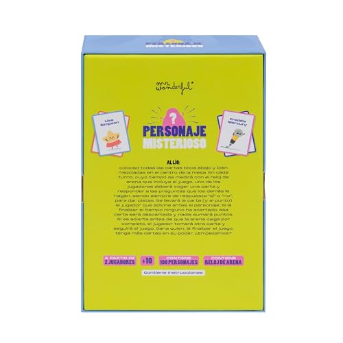Mr. Wonderful - Card Game - Mystery Character - 100 Cards - Ages 2+ - Contains Instructions and Hourglass - Image 2