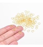 100pcs 6mm Tiny Split Ring for Jewelry Making, Double Loops Round Split Jump Rings Necklaces Brac...
