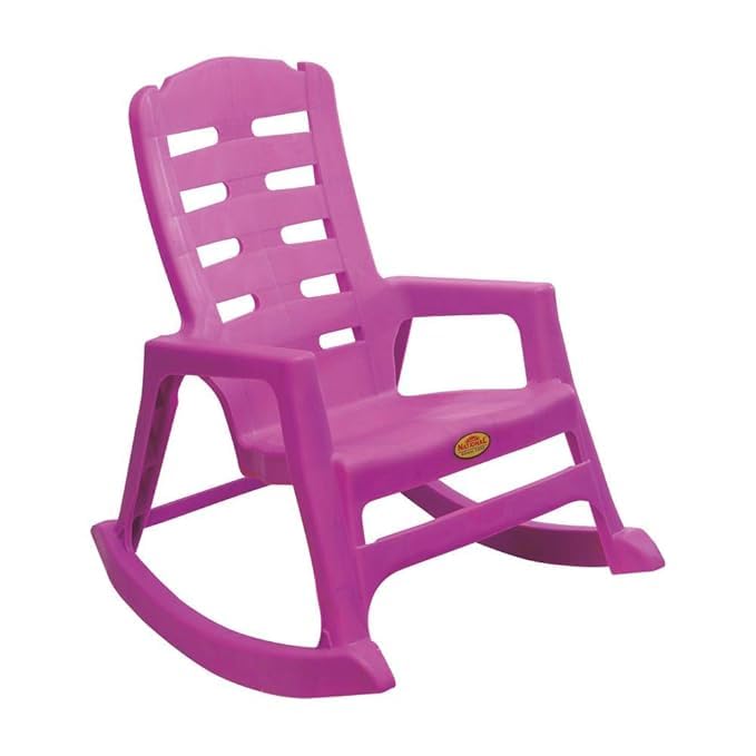 National Plastic Babylon Kid’s Rocking Chair | Comfortable & Durable Plastic Rocker for Kids | Lightweight Indoor Outdoor Baby Chair | Nursery, Playroom & Garden Seating | Age 1 to 10 Yr (Violet)
