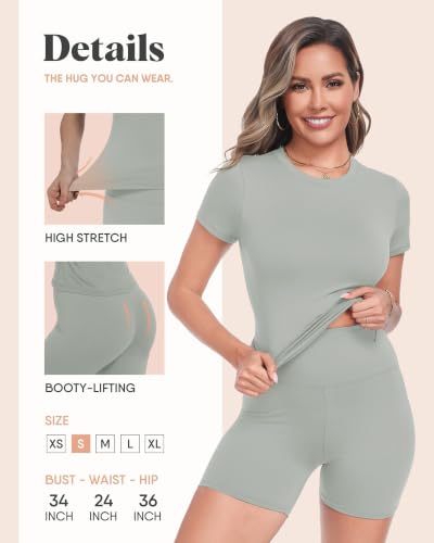 Image of ZOOSIXX Two Piece Workout Sets for Women - Summer Outfits 2 Piece Short Gym Sets Casual Lounge Vacation Matching Clothing