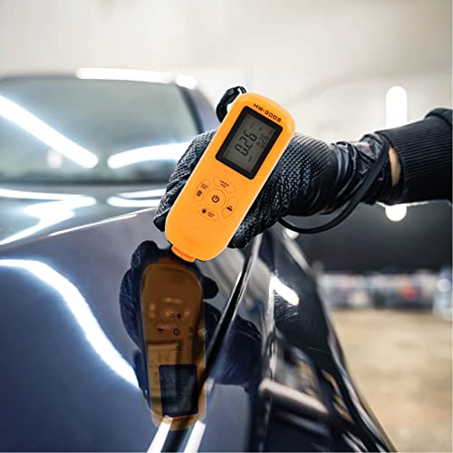 Paint Depth Gauge, Paint Coating Thickness Gauge, Depth Meter, with 3 Units Um Mm Mils, 2 Readings Per Second Maximum Measurement, Precisionmeasuring (Orange) miniatura 2