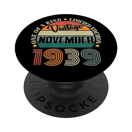 85 Años Vintage Noviembre 1939 85 Cumpleaños Retro PopSockets PopGrip Intercambiable