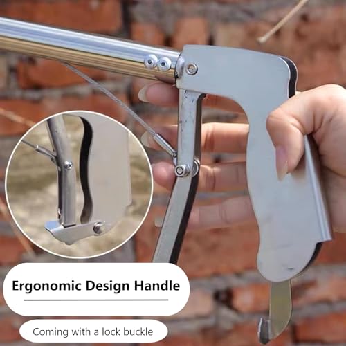 Riomhorry Pinça de cobra dobrável de 127 cm, apanhador profissional de cobra de réptil, 3 seções dob
