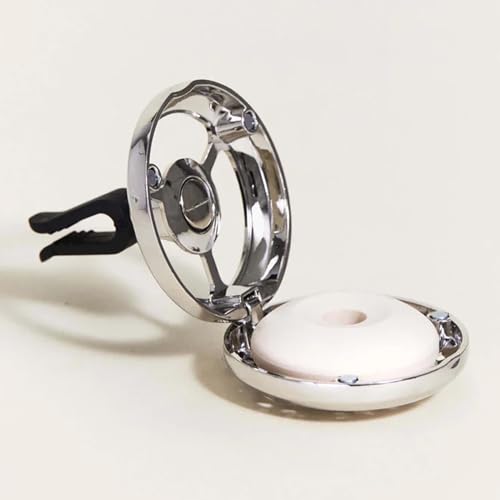 Image of MAISON BERGER Car Diffuser Set, Ocean Breeze | Marine Rose Musk Notes, Refillable Vent Clip with Ceramic Refill, Passive 4-Week Diffusion, Made in France