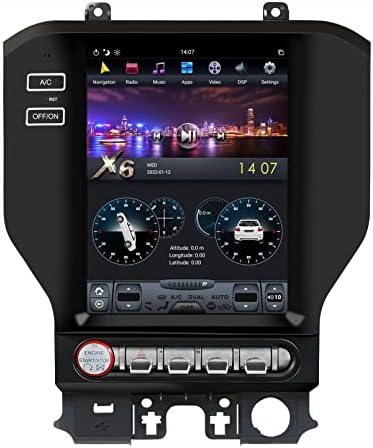 Car Stereo Radio Replacement for Ford Mustang 2015 2016 2017 2018 2019 2020 10.4 Inch Android Auto Head Unit Car Stereo Tablet Radio for Mustang Multimedia Player GPS Navigation System Bluetooth