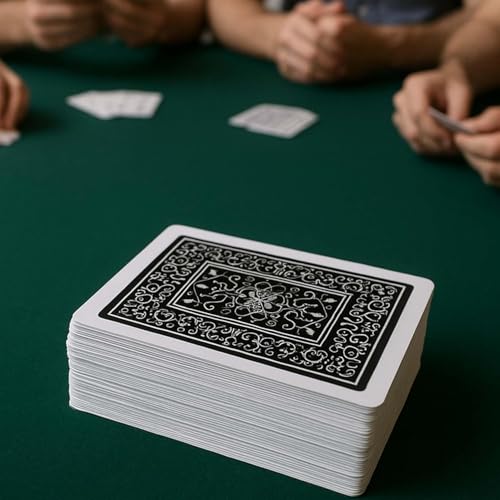 Professionelles Poker-Kartenspiel, hergestellt in Spanien, mit Hartplastikbox, 54 Karten mit 2 Joker Texas Holdem Casino Spielkarten, robust und langlebig ads – Bild 3