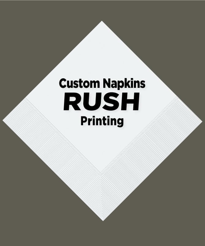 100 Personalized Cocktail Napkins Made To Order. 20 Napkins Colors & Rush Delivery Available. Wedding Reception, Anniversary, Bridal Shower, Engagement Party, Birthdays & Corporate Events. (100)