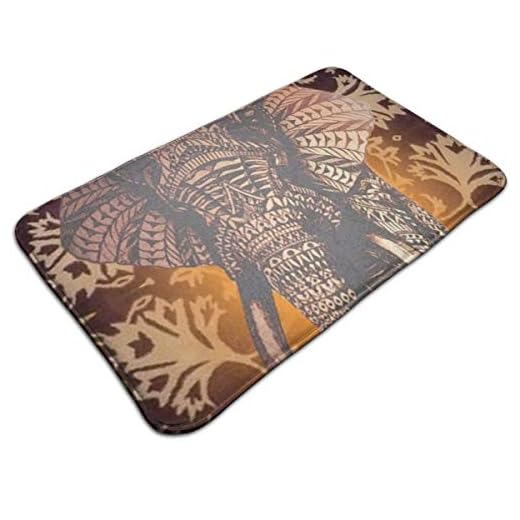 321 Alfombrilla Antideslizante Elefante De Corte De Papel Felpudo para Puerta Fácil De Limpiar Alfombrilla para Puerta Exterior Felpudos Entrada Casa 40X60Cm para Puerta Exterior, Pasillo