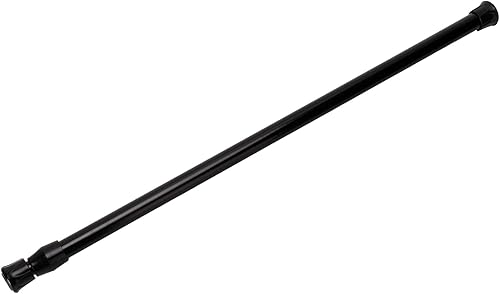 TOPINCN Riel de cortina de ventana de tamaño ajustable, barra de tensión telescópica de resorte para barra de cortina opaca, soporte para botellas,