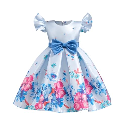 Image of Buy & Try PALLVI Girls' Printed Satin Sleeveless Frock & Dress for Kids | Soft & Comfortable Birthday Outfit for Girls | Stylish Printed Design