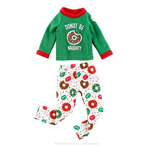 The Elf on the Shelf Donut Pajama Outfit - 2019 Retro Claus Couture Sleepover Set (Two Piece) - Cute Christmas Themed PJ Outfit For Both Boy and Girl Elves - Dress Your Sleepy Elves For Christmas Eve by The Elf on the Shelf - Used condition - Image 3