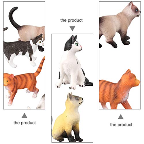 Toyvian 1 Conjunto Brinquedo Modelo de Gato Educacional Simulado AdorÃ¡vel Modelo de Gato Real Adorn