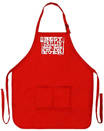 ThisWear Best Grillin' Pop-Pop Ever Funny Apron for Kitchen BBQ Barbecue Cooking Grilling