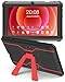 Haehne Tablet 7 Zoll, Android Tablet, mit Halterung, Kompatibel mit 256GB TF-Karte, Rot