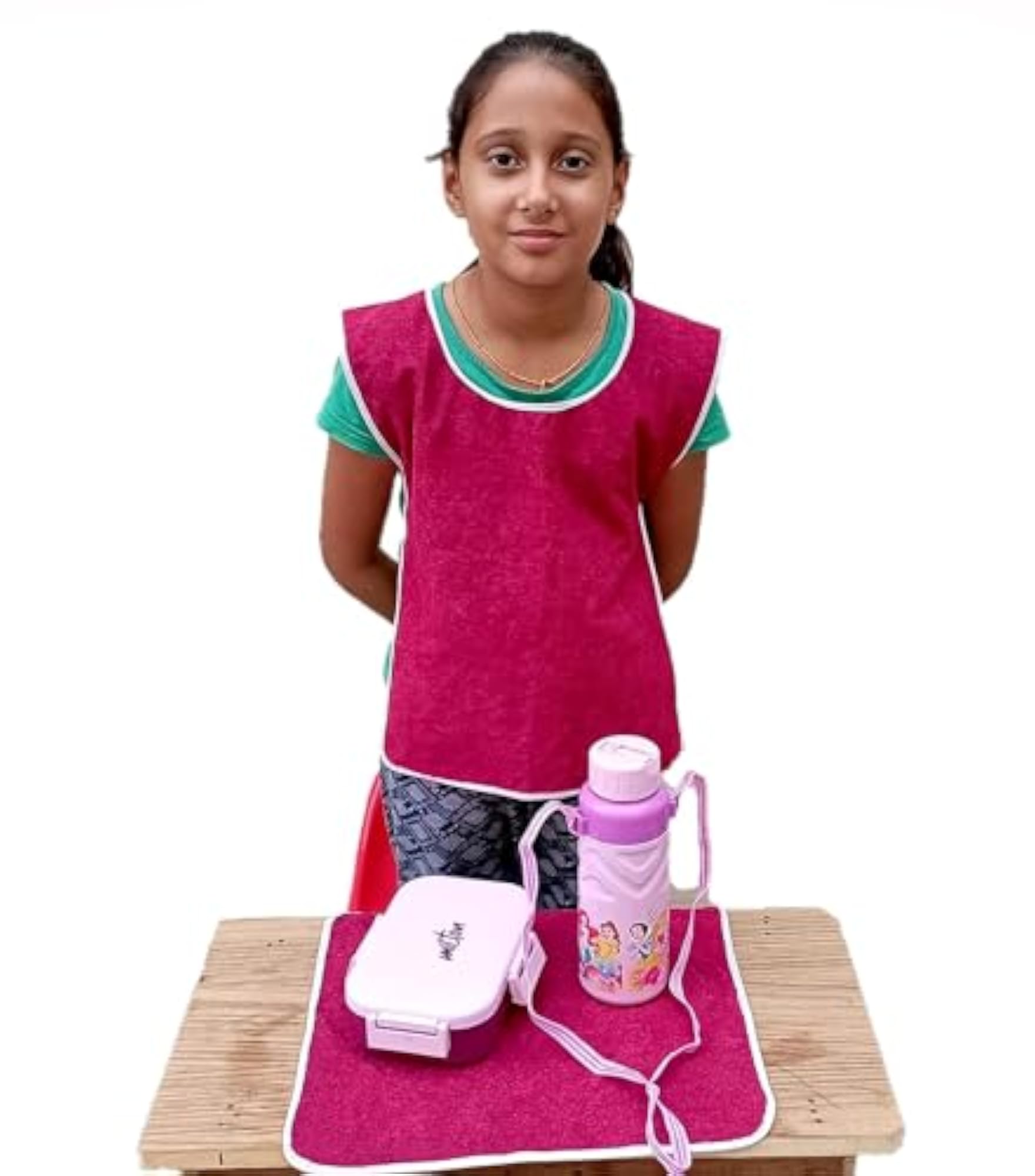 Waterproof & Lightweight Aprons for Kids with Lunch Box Bag