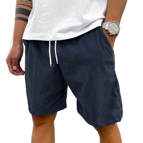 Cordhose Herren mit Taschen Cord Shorts Slim Fit Gentry Cord-Hosen...