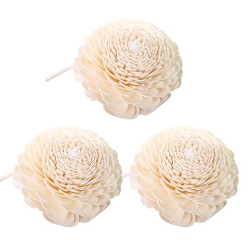 UUYYEO 3 Pcs Diffuser Flower Heads Fragrance Flower Diffuser Essential Oil Diffuser Sticks Decorative Flower Diffuser Sticks Aroma Diffuser Sticks Replacement with Cotton Rope for Home Decoration