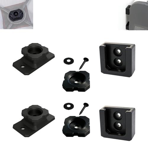 2 Sets of Accessory Mounts for Ice Fishing Gear, Designed for Eskimo E-Hub System, Multi-Point Mounting Solution