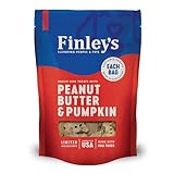 Finley's Peanut Butter & Pumpkin Dog Biscuit Treats, All Natural, Limited Ingredient Dog Treats, 12 Ounce (Pack of 1)