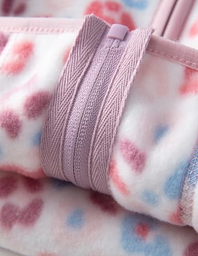 Image of Kids Printed Polar Fleece Jacket Toddler Baby Boys Girls Autumn Winter Warm Sherpa Lining Outerwear Soft Lightweight
