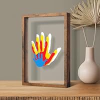 Crenze Familien-Handabdruck-Set, DIY-Erinnerungsrahmen, Handabdruck-Ornament-Set, Familiengeschenke für Großeltern, frischgebackene Eltern, Muttertag, Vatertag, Geburtstag