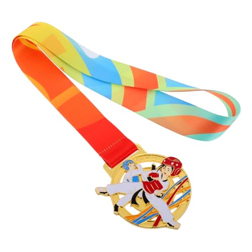 Abaodam Medalla de Taekwondo Guardabarros de Taekwondo Equipo de Entrenamiento de Artes Marciales Chinas Uniforme de Verano Taekwondo Rodos para Taekwondo Tela Golden
