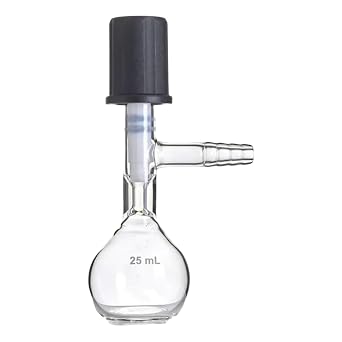 Glass Schlenk Storage Flask Flat Bottom Schlenk Reaction Tube Heavy Wall 0-4mm High Vacuum Valve 25ml