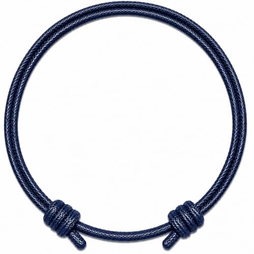 Navy Blue Wax Nylon Cord Bracelet for Men & Women, Waterproof String