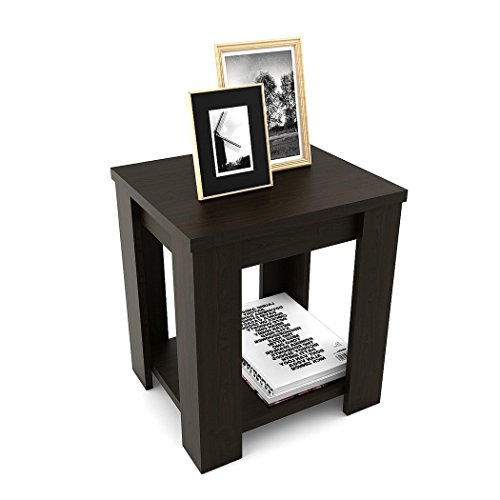 Image of Spacewood Bedside Table| Ruby | Engineered Wood Side Table Without Drawer | 3 Year Warranty | Vermount