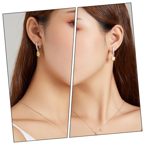 Pendientes de girasol Milisten accesorios de moda para orejas de niñas 5