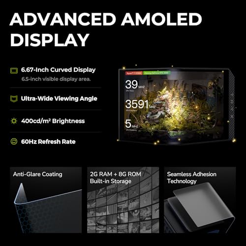 TRYX Panorama 360 ARGB 360mm AIO 6.5'' AMOLED Curved Screen 3D Anamorphic Effect Display Customizable AIO Cooler 360mm Asetek 8th Gen V2 320w TDP Magnetic ARGB Fan Intel LGA 1851/1700 AMD AM5/AM4 2