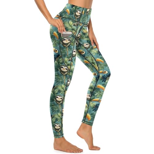 Pantalon de yoga imprimé toucan Novastar pour le sport et le quotidien