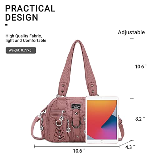 Angel Kiss Small Purse Handbag For Women Crossbody And Shoulder Bags Multipocket Soft Hobo Purses Adjustable Strap Satchel Vegan Leather #TOP1