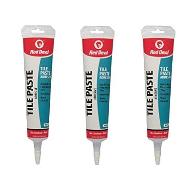 Red Devil 0497 Tile Paste Adhesive Squeeze Tube, White (3)