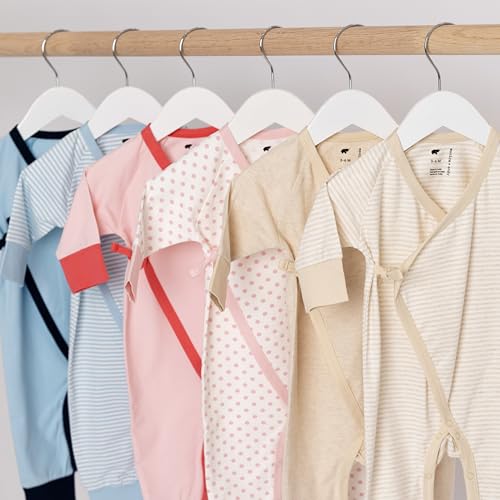 Image of monica + andy Kimono Tie Long Sleeve One Piece, 100% Organic Baby Clothes for Girls & Boys, Preemie, Newborn & Infant