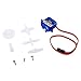 Geekstory Feetech FS90R 360 Degree Continuous Rotation Micro Servo Motor + RC Tire Wheel for Arduino Micro:bit (Pack of 4)