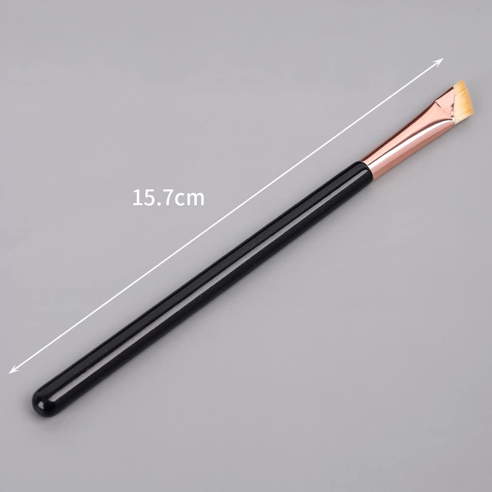 Pennello for Eyeliner a Naso a Falce Pennello for Trucco a Bordo di Coltello Pennello for Eyeliner Liquido Pennello for Eyeliner Liquido Sottile Testa Piatta ad Angolo Obliquo