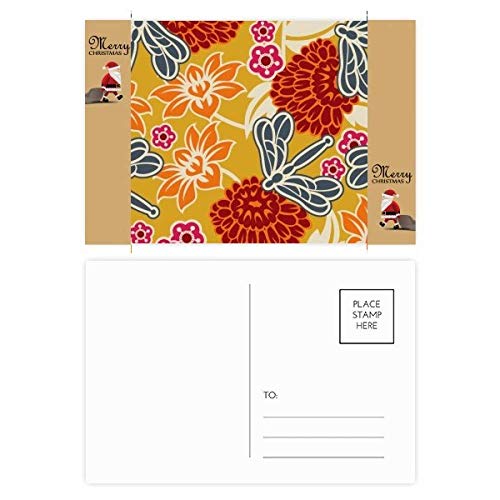 Cartes de remerciement motif fleurs asiatiques chinois pour félicitations et vœux