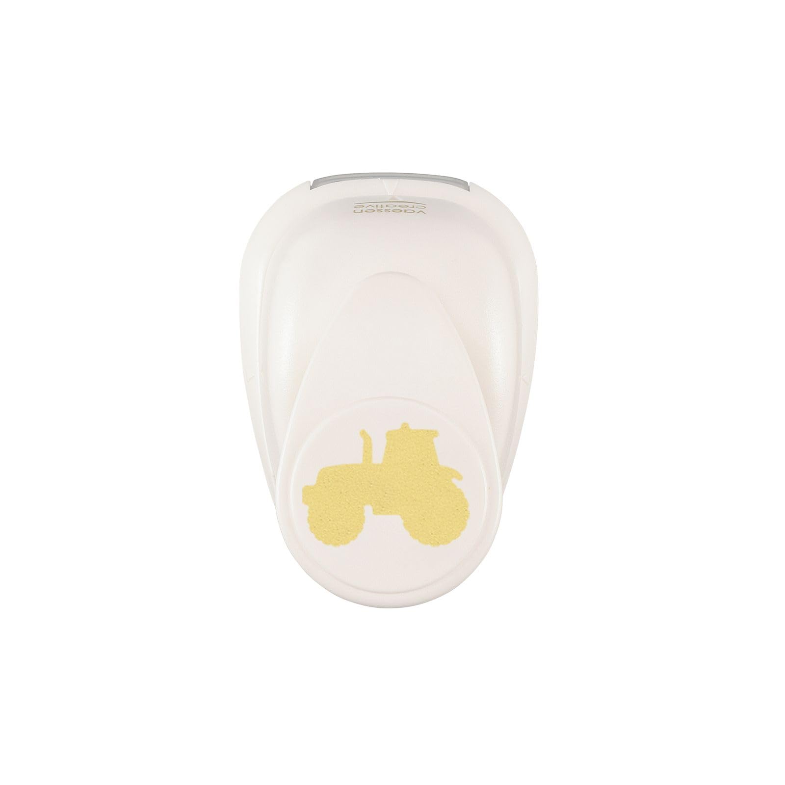 Vaessen Creative Craft Paper Punch - Tractor of 0.9 x 0.7" (2.3 x 1.8 cm) - Arts & Crafts Supplies for Scrapbooking, Crafting, Card Making and Papercrafts, White-Gold
