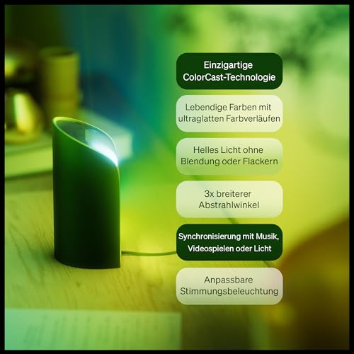 Philips Hue Play Smart Wall Washer Weiß, Weißes & farbiges Licht mit ColorCast-Technologie, Bluetooth-kompatibel, Sprachsteuerung mit Alexa, Apple Home & Google Assistant, 1er Pack 3