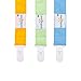 Babygoal Set of 3 Pure Color Pacifier Clips Fits All Pacifier Styles for Girls and Boys PS04