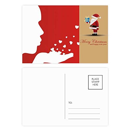 Cartes postales Saint-Valentin Père Noël Blanc pour surprendre votre amour en hiver