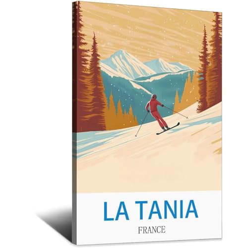 Affiche de voyage La Tania 50x75 cm LNBIAND poster retro