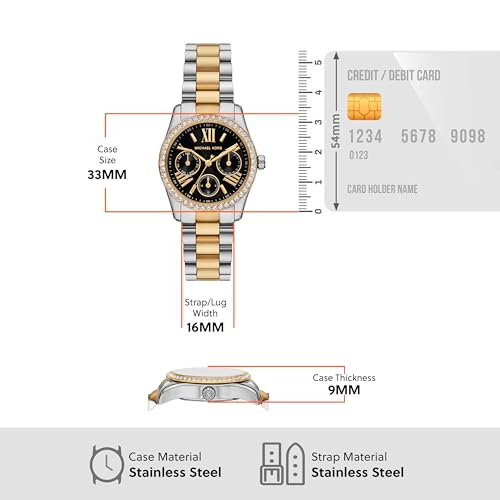 Image of Michael Kors Lexington Women's Watch, Stainless Steel Bracelet or Leather Watch for Women