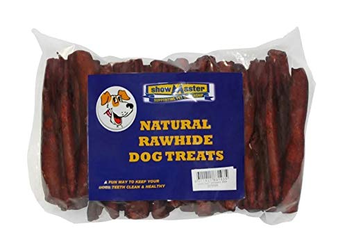 ShowMaster Retrievers Beef Rolls Rawhide Dog Treats, 30 Count Small
