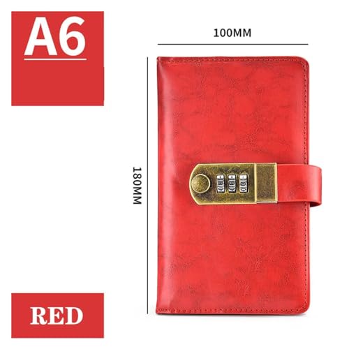Journal intime en cuir bleu A6 avec code le cadeau d'affaires - 8