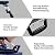 Homeon Wheels RV Step Stool, Portable Folding Aluminum Platform with Anti-Slip Surface and Handles, Adjustable Height Safety Step Supports Up to 1000 lbs, for Camping, Travel Trailer, Truck, Blue