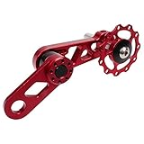 HUOFU Single Speed Bike Chain Tensioner, Aluminum Alloy Rear Derailleur Chain Tensioner, Folding...